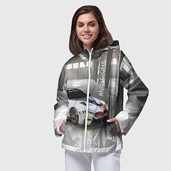 Ветровка с капюшоном женская BMW Motorsport Mission 8, цвет: 3D-белый — фото 2