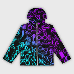 Ветровка с капюшоном женская ТАТУ ТОКЙСКИЕ МСТИТЕЛИ НЕОН, цвет: 3D-белый