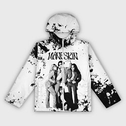 Ветровка с капюшоном женская Maneskin Монэскин, рок - группа, цвет: 3D-белый