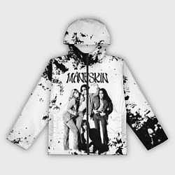 Ветровка с капюшоном женская Maneskin Монэскин, рок - группа, цвет: 3D-черный