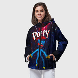 Ветровка с капюшоном женская Poppy Playtime, цвет: 3D-черный — фото 2