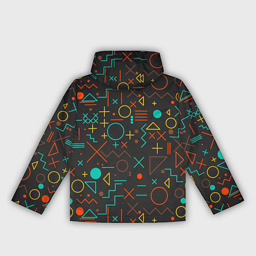 Женская ветровка Геометрическая Абстракция Частицы / 3D-Черный – фото 2