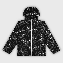 Ветровка с капюшоном женская KIZARU HAUNTED FAMILY ПАТТЕРН, цвет: 3D-белый