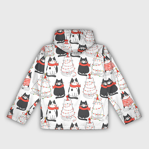 Женская ветровка НОВОГОДНИЕ КОТИКИ 2022 / 3D-Черный – фото 2
