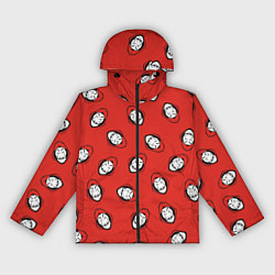 Ветровка с капюшоном женская БУМАЖНЫЙ ДОМ , УЗОР ИЗ МАСОК ДАЛИ, цвет: 3D-черный