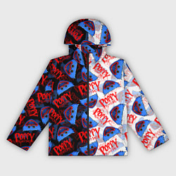 Ветровка с капюшоном женская POPPY PLAYTIME ПОППИ ПЛЕЙТАЙМ ХАГГИ ВАГГИ УЗОР, цвет: 3D-черный