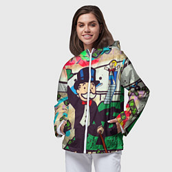 Ветровка с капюшоном женская Alec Monopoly ART, цвет: 3D-белый — фото 2