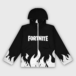 Ветровка с капюшоном женская Fortnite Огонь, цвет: 3D-белый