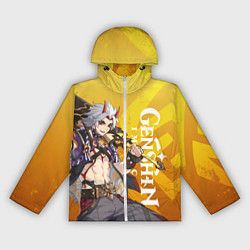 Ветровка с капюшоном женская ARATAKI ITTO GEO, цвет: 3D-белый