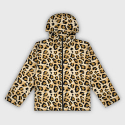 Ветровка с капюшоном женская Пятна Дикого Леопарда, цвет: 3D-черный