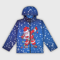 Ветровка с капюшоном женская ДАБ САНТА В ГИРЛЯНДЕ, цвет: 3D-черный