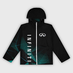 Ветровка с капюшоном женская ИНФИНИТИ, INFINITI ГЕОМЕТРИЯ, цвет: 3D-белый