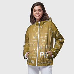 Ветровка с капюшоном женская Pb - таблица Менделеева, цвет: 3D-белый — фото 2