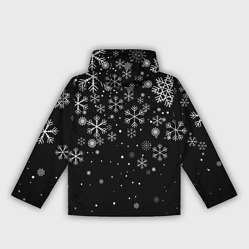 Женская ветровка Снежинки - С Новый год / 3D-Черный – фото 2