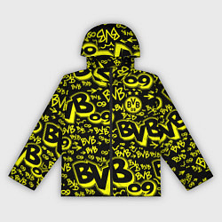 Ветровка с капюшоном женская BVB 09 - BORUSSIA Боруссия Дортмунд, цвет: 3D-черный