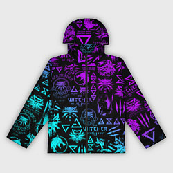 Ветровка с капюшоном женская ВЕДЬМАК ЛОГОБОМБИНГ НЕОН, цвет: 3D-черный