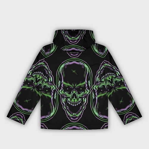 Женская ветровка Skulls vanguard pattern 2077 / 3D-Черный – фото 2