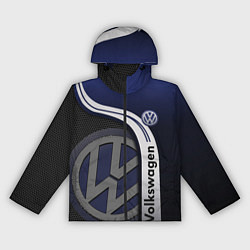 Ветровка с капюшоном женская Volkswagen Фольксваген, цвет: 3D-черный