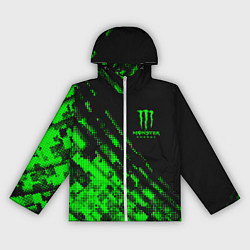 Ветровка с капюшоном женская Monster Energy Текстура, цвет: 3D-белый