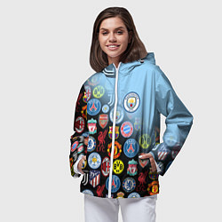 Ветровка с капюшоном женская МАНЧЕСТЕР СИТИ MANCHESTER CITY, цвет: 3D-белый — фото 2