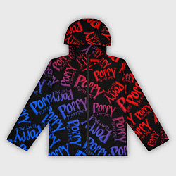 Ветровка с капюшоном женская POPPY PLAYTIME LOGO NEON, ХАГИ ВАГИ, цвет: 3D-черный