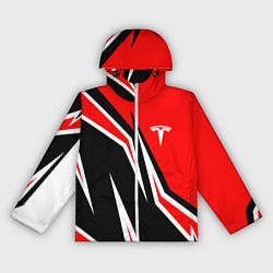 Ветровка с капюшоном женская TESLA MOTORS RED LINE ТЕСЛА, цвет: 3D-белый