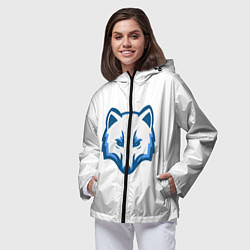 Ветровка с капюшоном женская Полярный лис, цвет: 3D-черный — фото 2