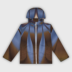 Ветровка с капюшоном женская Орхидея в коричневом Абстракция 541-2-p3-5 Дополне, цвет: 3D-белый