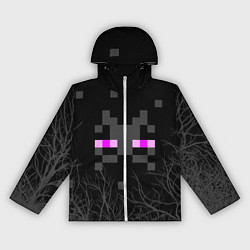 Ветровка с капюшоном женская ЭНДЕРМЕН МАЙНКРАФТ MINECRAFT, цвет: 3D-белый