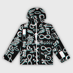 Ветровка с капюшоном женская ТОКИЙСКИЕ МСТИТЕЛИ ГЛИТЧ, GLITCH, цвет: 3D-белый