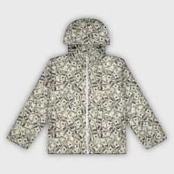 Ветровка с капюшоном женская Доллары Dollars, цвет: 3D-белый