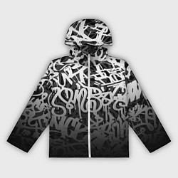 Ветровка с капюшоном женская GRAFFITI WHITE TAGS ГРАФФИТИ, цвет: 3D-белый