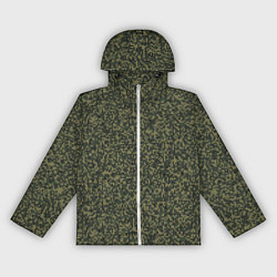 Ветровка с капюшоном женская Цифра Флора пиксельный камуфляж, цвет: 3D-белый