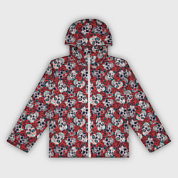 Ветровка с капюшоном женская Skulls & roses, цвет: 3D-белый
