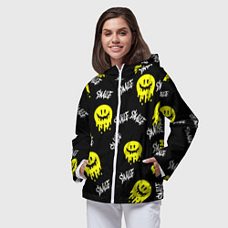 Ветровка с капюшоном женская SMILE smile граффити, цвет: 3D-белый — фото 2