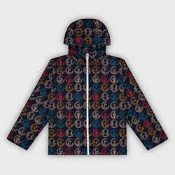 Ветровка с капюшоном женская Виртуальная Валюта, цвет: 3D-белый