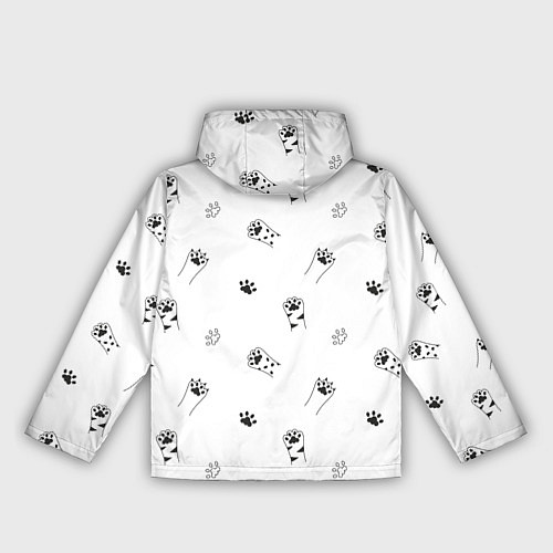 Женская ветровка Паттерн - кошачьи лапки 3D / 3D-Черный – фото 2