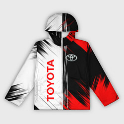 Ветровка с капюшоном женская Toyota Sport Auto, цвет: 3D-белый