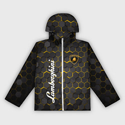 Ветровка с капюшоном женская Lamborghini - Золотые соты, цвет: 3D-белый