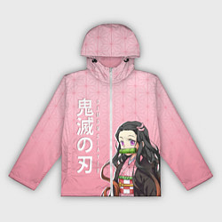 Ветровка с капюшоном женская НЕДЗУКО DEMON SLAYER КЛИНОК, цвет: 3D-белый