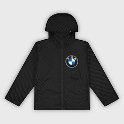 Ветровка с капюшоном женская BMW LOGO CARBON ЧЕРНЫЙ КАРБОН, цвет: 3D-черный