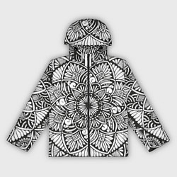 Ветровка с капюшоном женская Мандала 2028-1, цвет: 3D-черный