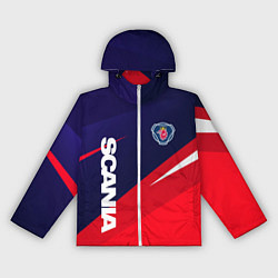 Ветровка с капюшоном женская Scania Скания, цвет: 3D-белый