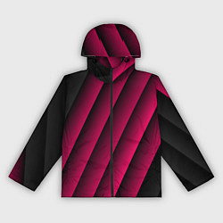 Ветровка с капюшоном женская Red Stripe 3D Красные полосы, цвет: 3D-черный