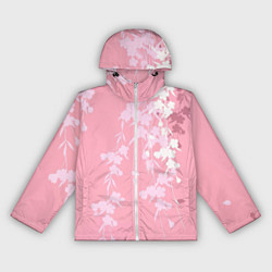 Ветровка с капюшоном женская Цветущая ива, цвет: 3D-белый