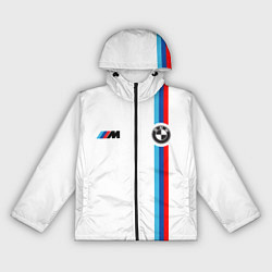 Ветровка с капюшоном женская БМВ 3 STRIPE BMW WHITE, цвет: 3D-черный
