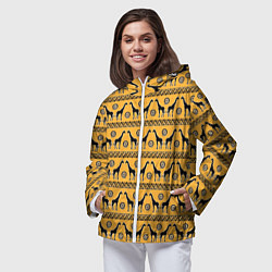 Ветровка с капюшоном женская Жирафы Сафари, цвет: 3D-белый — фото 2