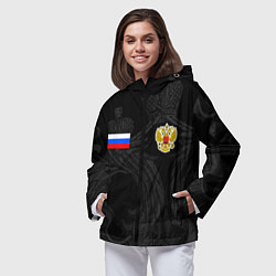 Ветровка с капюшоном женская ФОРМА РОССИИ RUSSIA UNIFORM, цвет: 3D-черный — фото 2