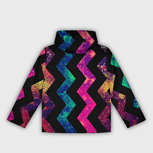 Женская ветровка Геометрический паттерн Neon / 3D-Черный – фото 2