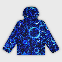 Ветровка с капюшоном женская Пузыри воздуха в воде Pattern, цвет: 3D-черный